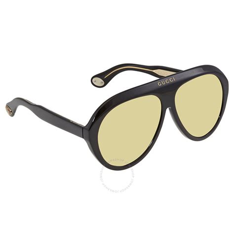 Gucci Yellow Round Men's Sunglasses GG0479S 002 61